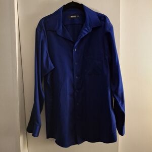 Murano Men's Vibrant Blue Long Sleeve Shirt